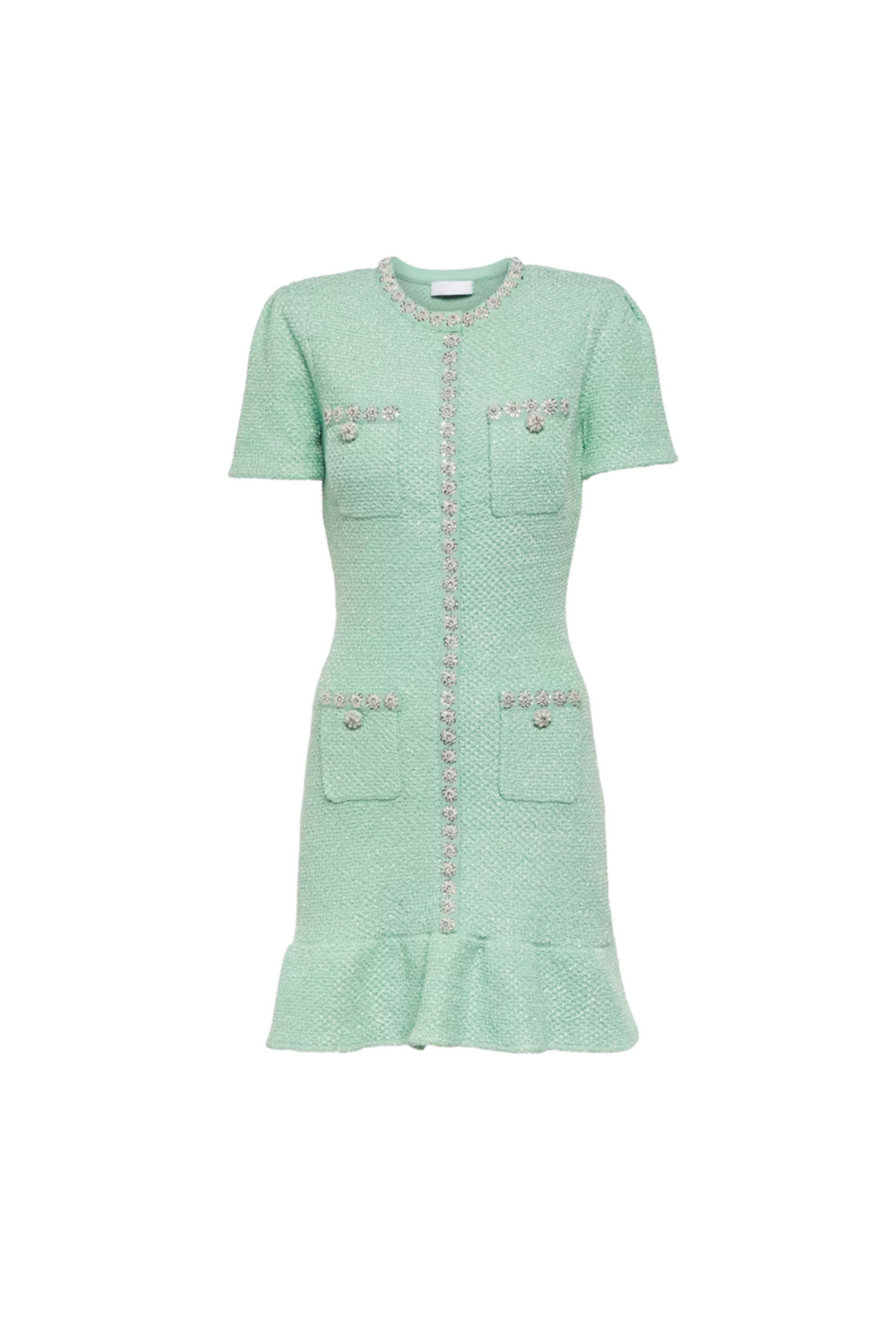 Flowering Girl Women Sequinned Tweed Mini Dress