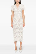 FLORAL LACE MIDI DRESS