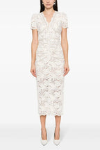 FLORAL LACE MIDI DRESS
