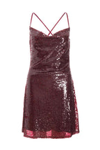 Flowering Girl Women stephanie wine sequin mini dress
