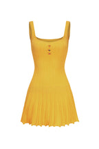 Flowering Girl Women Doris Golf Knitted Suspender Mini Dress In Yellow