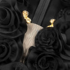 Flowering Girl Women ruffled top with gold accents maxi dress