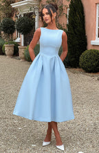 Flowering Girl Women Clarabella sleeveless Midi Dress in blue