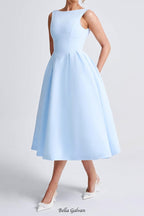 Flowering Girl Women Clarabella sleeveless Midi Dress in blue