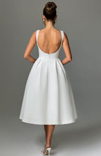 Flowering Girl Women Clarabella sleeveless Midi Dress in white