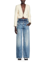 BEAD TRIM CROPPED TWEED JACKET