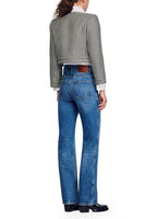 CROPPED HOUNDSTOOTH JACKET