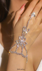 Flowering Girl Women Duchess Rhinestone Interfinger Bracelet