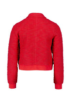 Plain jacket skirt set in red