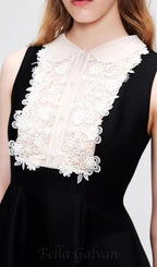 Flowering Girl Women Daray Black Lace Sleeveless Mini Dress