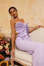 Flowering Girl Women Petulah Strapless Ruched Bandage Maxi Dress