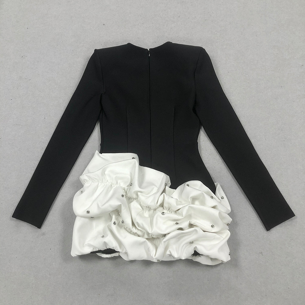 Flowering Girl Women tracy ocean waves long sleeve mini blazer dress