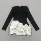 Flowering Girl Women tracy ocean waves long sleeve mini blazer dress