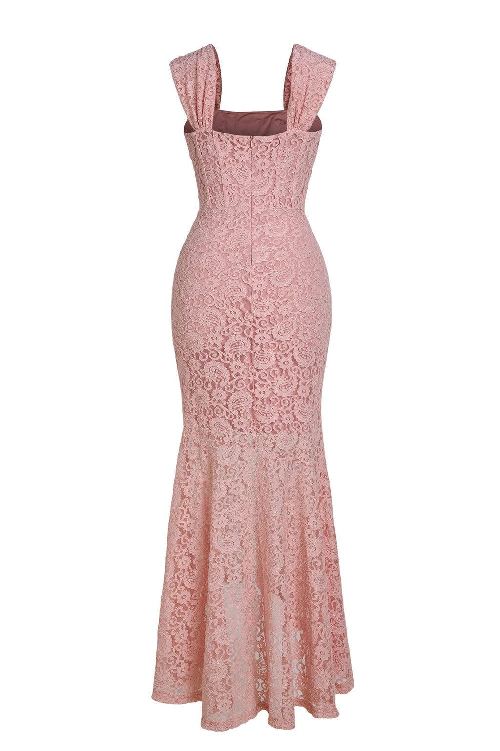 Flowering Girl Women vivien Lace Gathering Maxi Dress - pink
