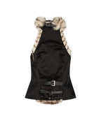 Flowering Girl Women Dora Halter Backless Furry Top