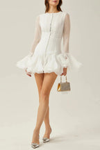 Flowering Girl Women Jocelyn Ruffled Mini Dress