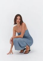 Flowering Girl Women Odessa Dress in Sidewalk Grey