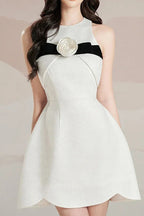 Flowering Girl Women Flora A-Line Sleeveless Square Texture Mini Dress