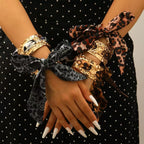 Oaelis Leopard Scarves Cuff Bracelet
