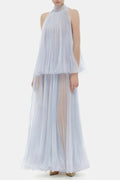 Flowering Girl Women Belinda Violet Pleated Tulle Sleeveless Maxi Dress