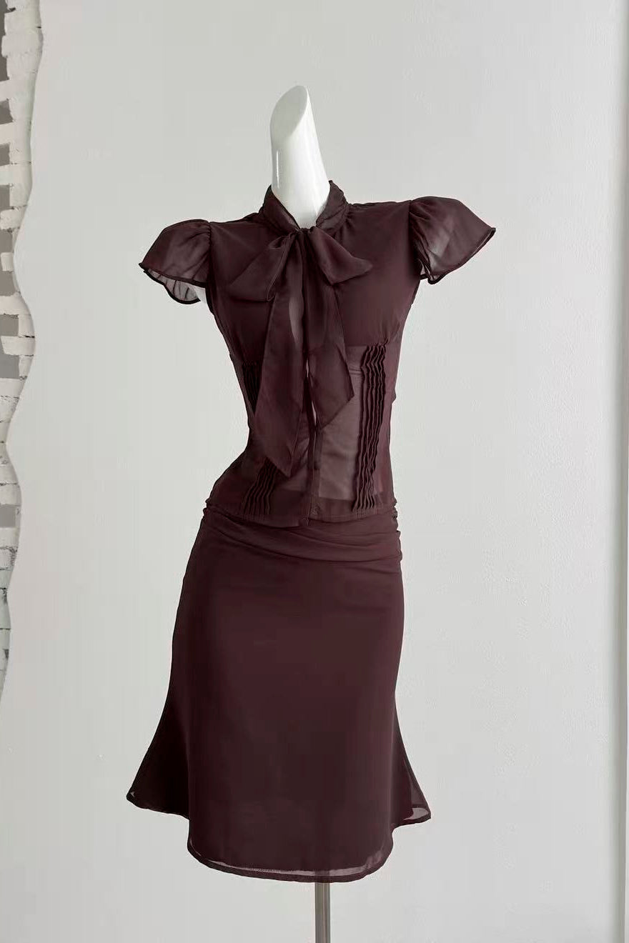 Flowering Girl Women Irène Ruffled Tulle Top & Skirt Set