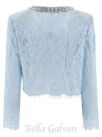 Flowering Girl Women carol lace embellished top in blue