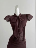 Irène Ruffled Tulle Top & Skirt Set
