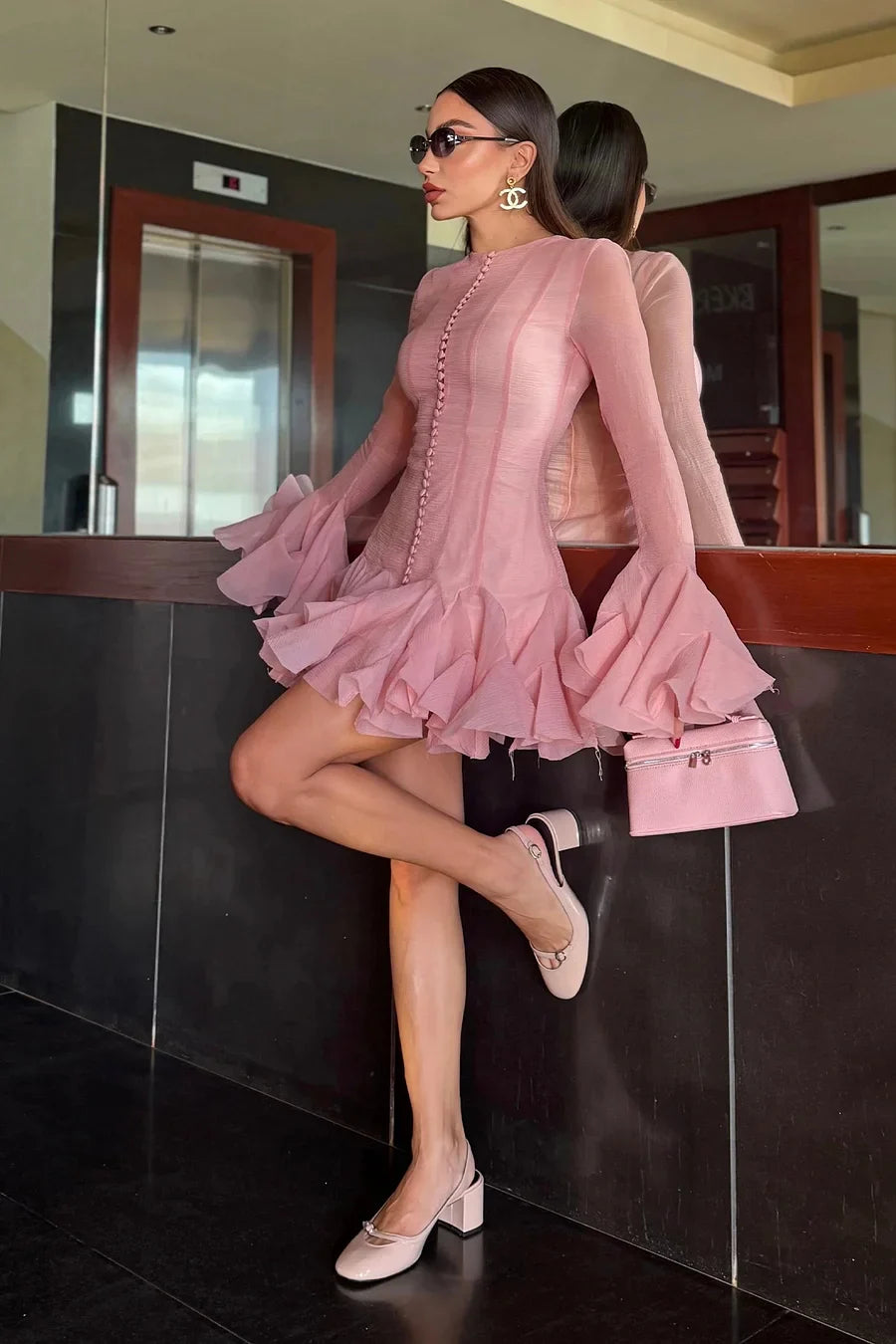 Flowering Girl Women Jocelyn Ruffled Mini Dress