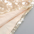 Flowering Girl Women sequin embellished mini dress in gold