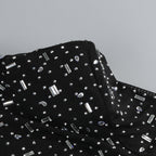 Flowering Girl Women crystal Embellished Mesh Midi Dress in black