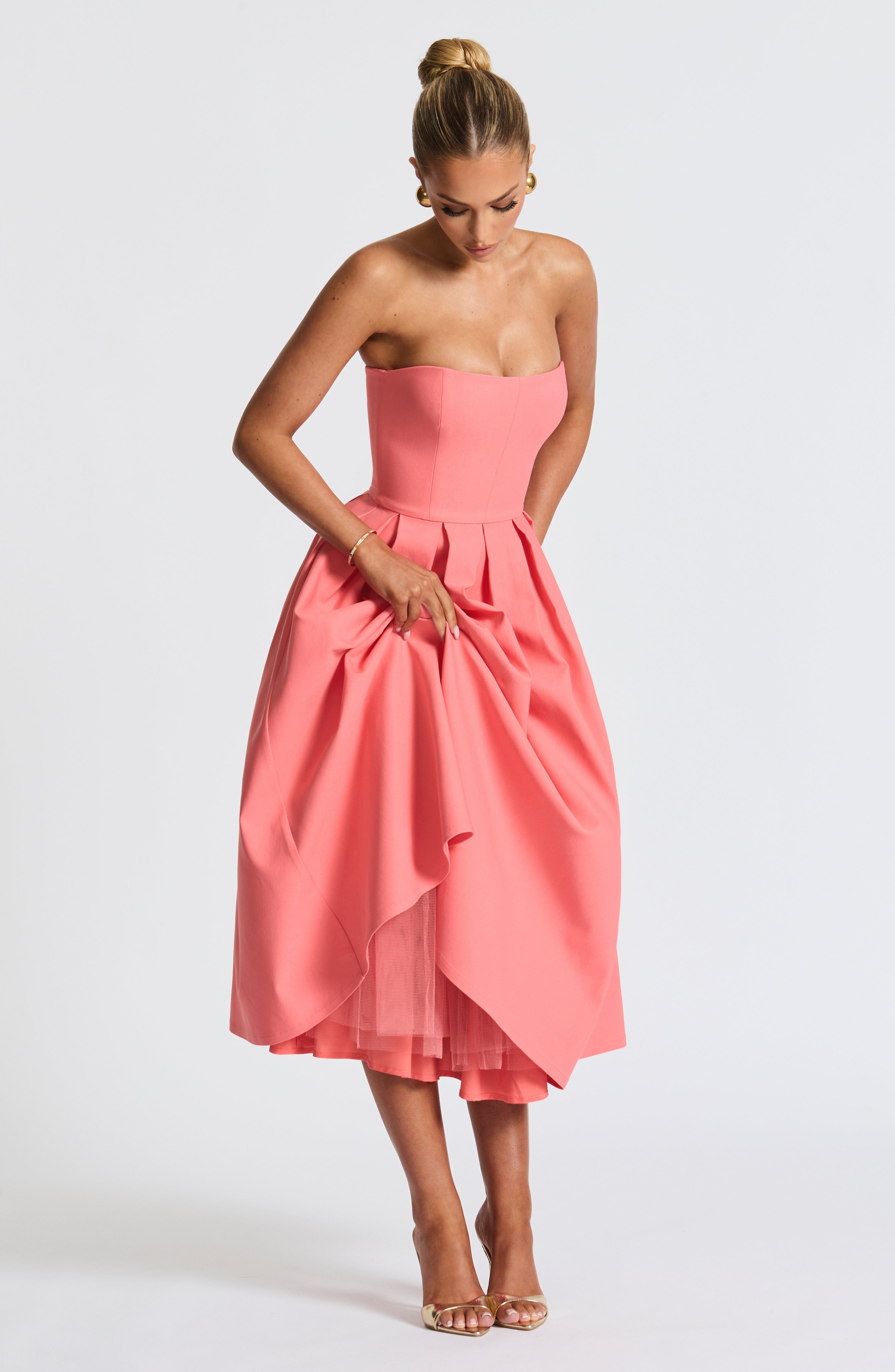 Flowering Girl Women Edith Midi Dress - Coral Pink