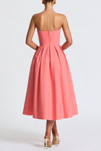 Flowering Girl Women Edith Midi Dress - Coral Pink