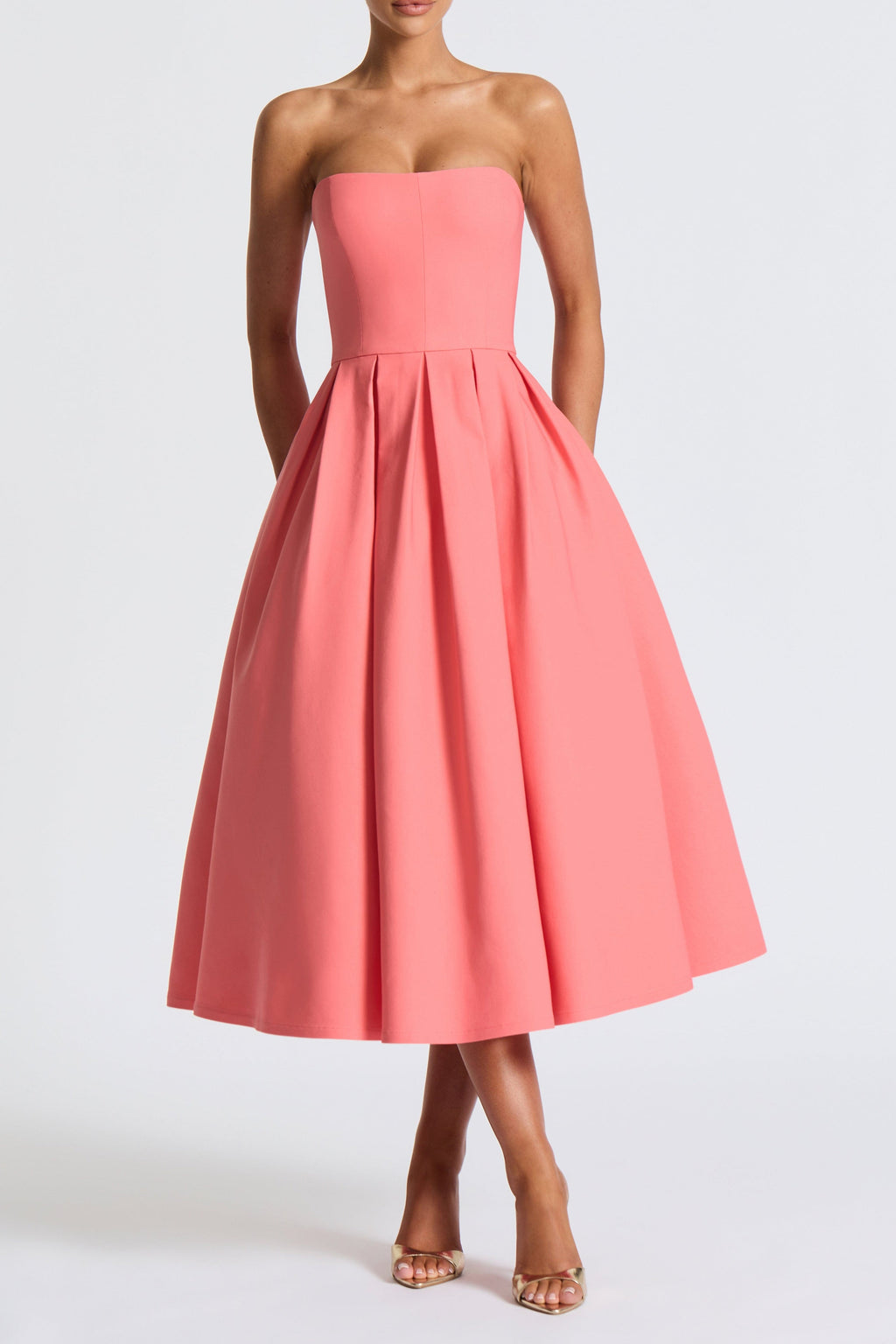 Flowering Girl Women Edith Midi Dress - Coral Pink