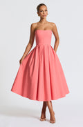 Flowering Girl Women Edith Midi Dress - Coral Pink