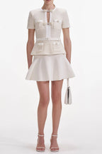 Flowering Girl Women Vicky Cream Sequin Knit Mini Skirt
