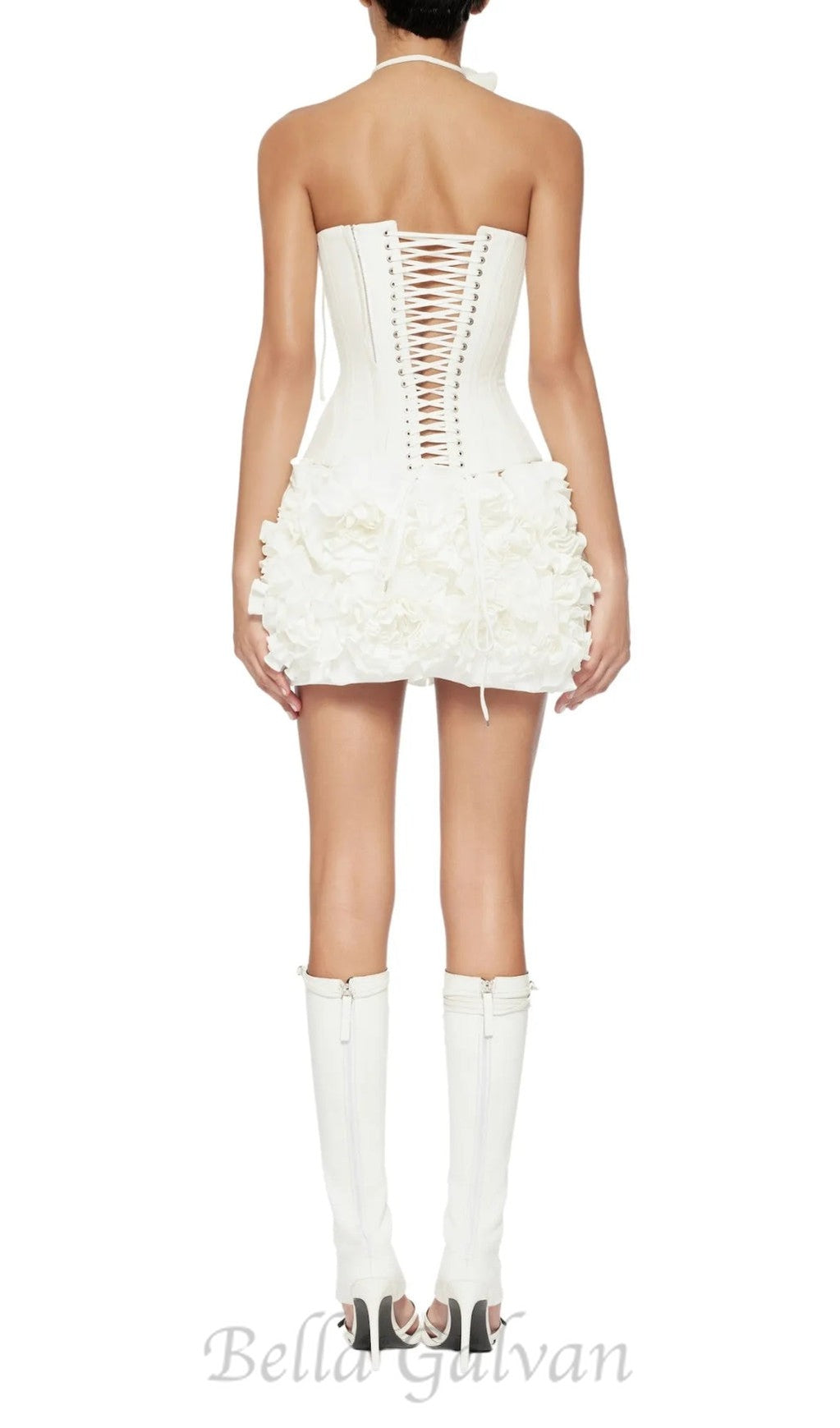 Flowering Girl Women CLEGG WHITE CORSET FLOWER TWO-PIECE SET