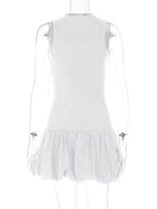 Backless Bubble Mini Dress