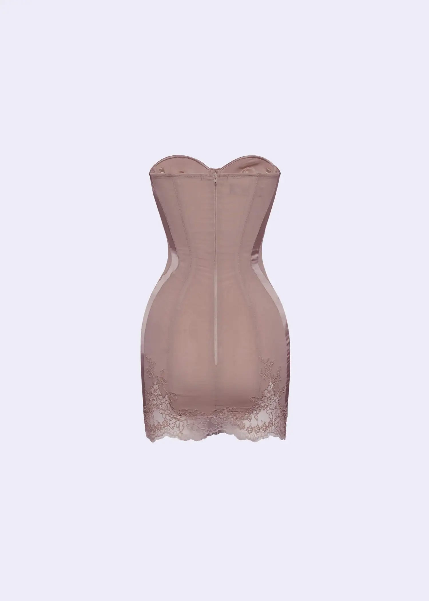 Sherry Nude Cord Lace Bustier Mini Dress