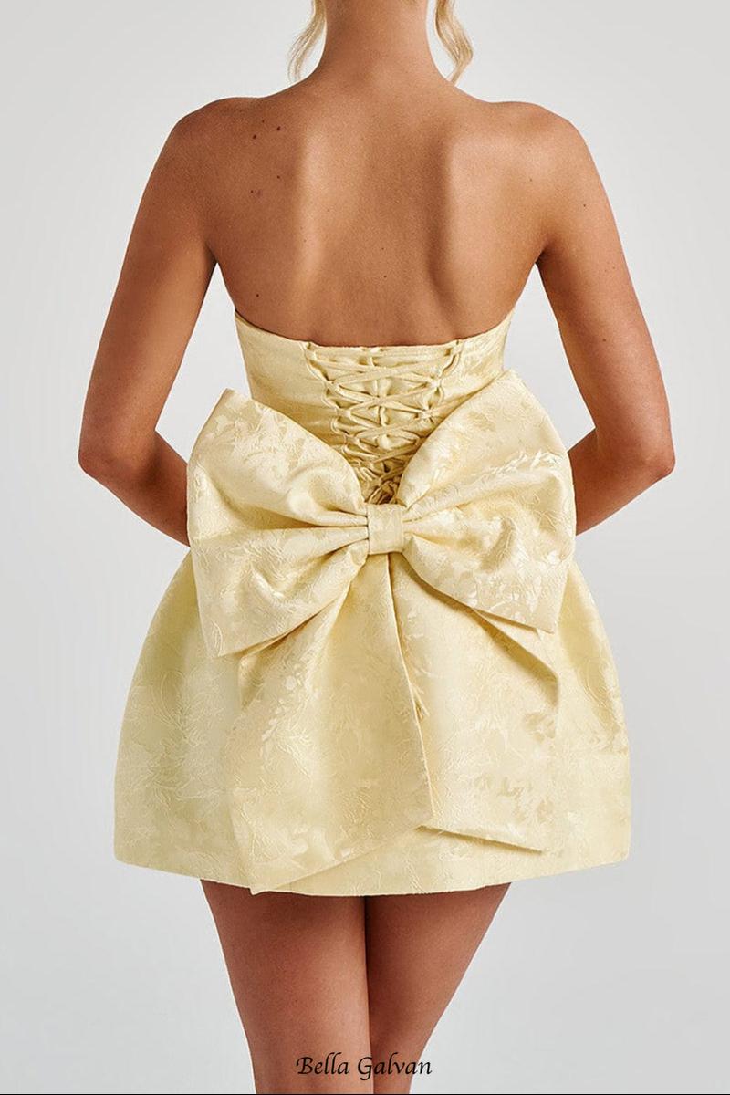 Elenora Mini Dress - Lemon