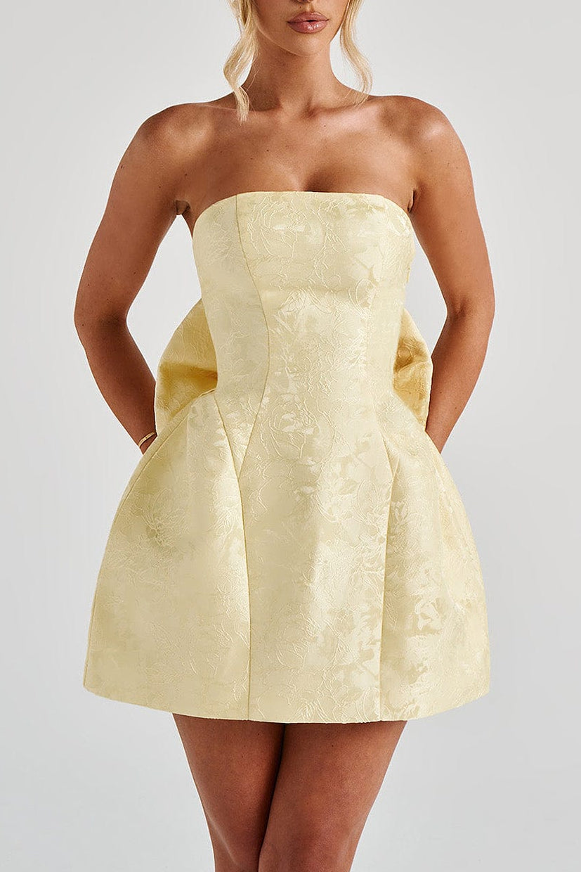 Flowering Girl Women Elenora Mini Dress - Lemon