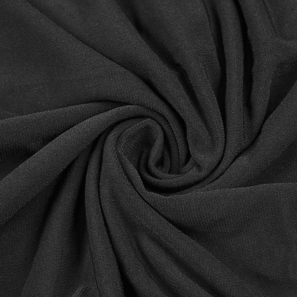 Flowering Girl Women cara black off-shoulder ruched bodycon maxi dress with rope embellished