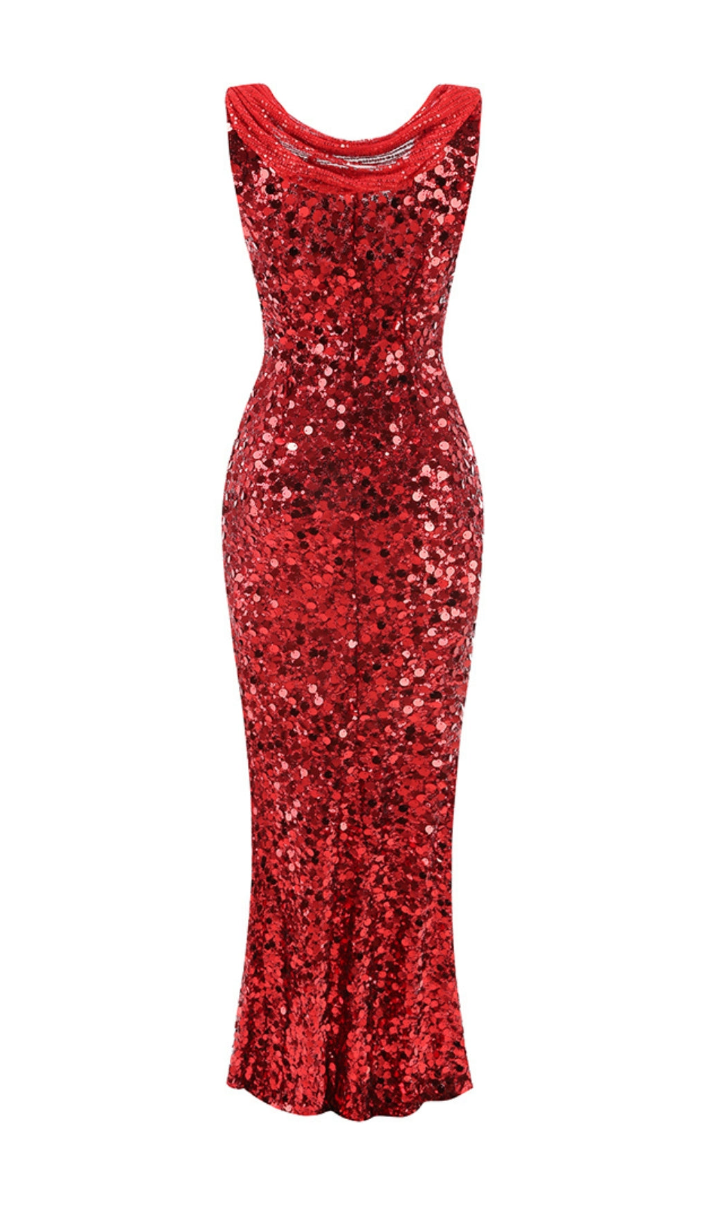Flowering Girl Women basia sleeveless sequin maxi dress in red