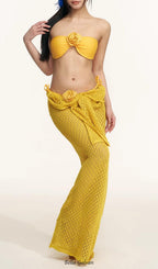 Flowering Girl Women Dillan Yellow Flower Three-Piece Swimsuit