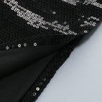 Flowering Girl Women vivien off-shoulder sequin prom maxi dress in black