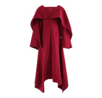 Flowering Girl Women zenobia shawl slit maxi dress in red