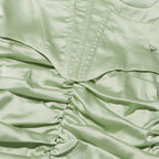 Flowering Girl Women CUSI CORSET RUCHED MINI DRESS IN GREEN