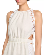 Flowering Girl Women Coralie Heart Lace Midi Dress in white