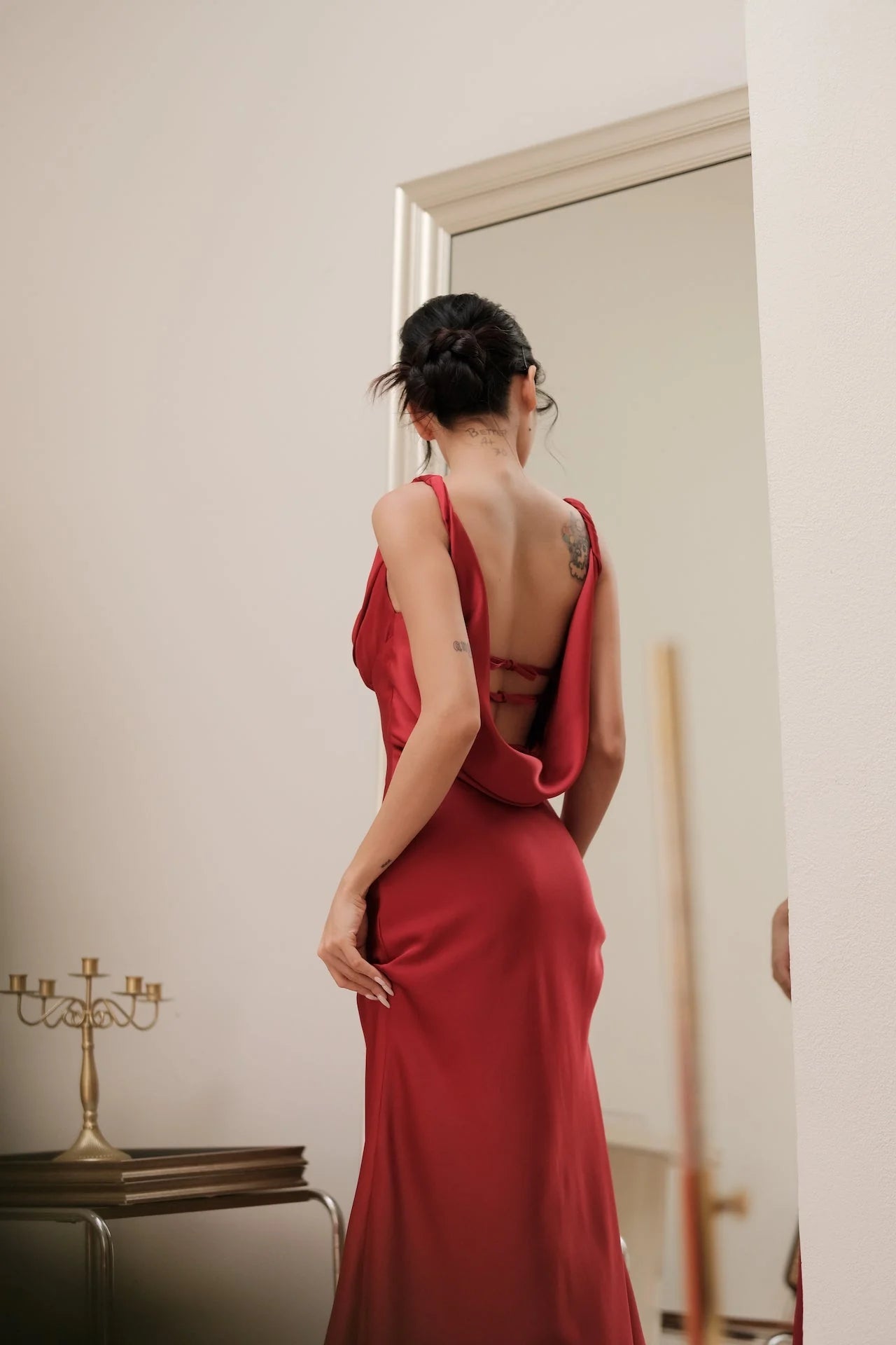 Flowering Girl Women Gwendolyn Corset Bodycon Mermaid Maxi Dress In Red