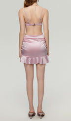 Flowering Girl Women Drexel Pink Ruched Three-Piece Swimsuit