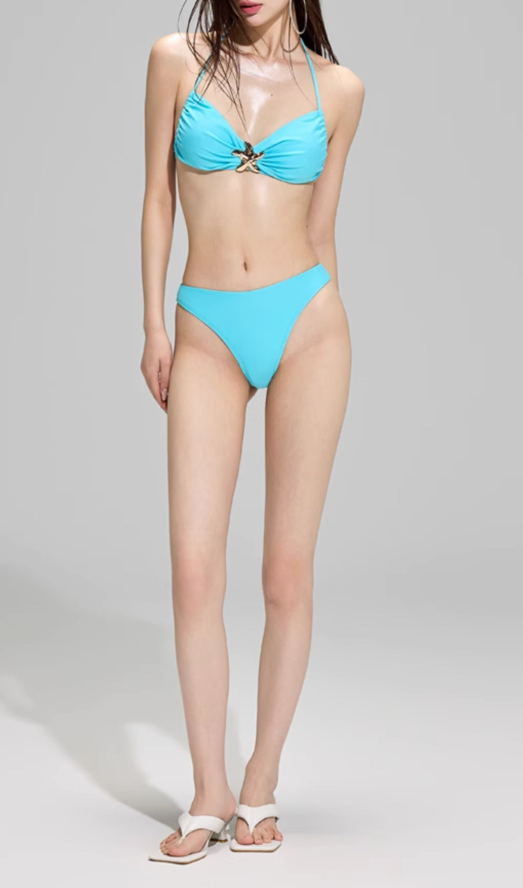 Flowering Girl Women Deidra Blue Starfish Three-Piece Swimsuit